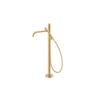 Mitigeur sur pied pour baignoire et douche1 colonne verticale Or Mat 24K - TRES 26247006OM
