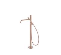 Mitigeur sur pied pour baignoire et douche1 colonne verticale Or Rose Mat 24K - TRES 26247006OPM