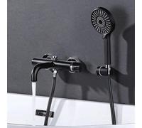 Mitigeur thermostatique avec douchette et diffuseur M24, noir, flexible de 150 cm