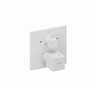 Mitigeur thermostatique bain-douche Kludi DECUS 548105375 encastré, sécurité intrinsèque, ensemble de finition, blanc mat
