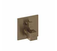 Mitigeur thermostatique de douche Kludi 54885N175 encastré, ensemble de finition, avec unité fonctionnelle, bronze brossé