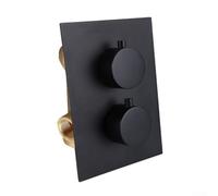 Mitigeur thermostatique dissimulé pour salle de bain G1/2 Sortie bidirectionnelle Laiton chromé Économie d'espace 70 mm Profondeur Résistant aux rayures pour systèmes basse haute pression Installation
