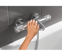 Mitigeur Thermostatique Douche GROHE Precision Feel, Mural, Chromé, Indicateur de Température, Filtres Intégrés