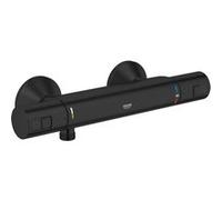 GROHE Mitigeur thermostatique de douche Precision – QuickFix, Économie d'eau – Noir mat
