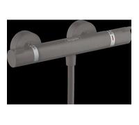 Mitigeur Thermostatique douche HANSGROHE Ecostat noir chromé brossé - 13116340