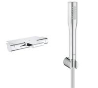 Mitigeur thermostatique Grohtherm 2000 GROHE, bain et douche, jet cascade, raccords standards 1/2, 34464001 (Import Allemagne) & 27369000 Set de Douche Euphoria Cosmopolitan Stick (Import Allemagne)