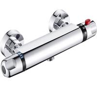 Mitigeur thermostatique pour douche - Rond - Entraxe 150 mm - Sécurité 38°C - Chrome
