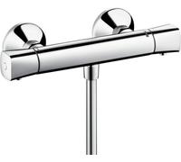 Mitigeur thermostatique universel hansgrohe Ecostat pour douche, apparent, chrome, 1 pièce.