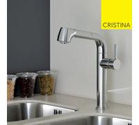 Mitigieur évier avec douchette Chrome UNIC - CRISTINA ONDYNA KK55051