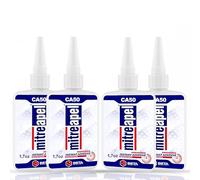 MITREAPEL Colle Cyanoacrylate (CA) Instantanée (4 x 50 g) pour Plastique, Métal, Cuir et Céramique - Colle Rapide pour Menuiserie, Modélisme et Travaux du Bois - 4 Pièces
