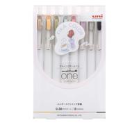 Mitsubishi Pencil UMNS38FC8C Uni-Ball One 0,38 Fica Color Lot de 8 stylos à bille à encre gel
