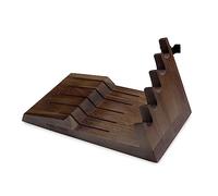 MITSUMOTO SAKARI 30 × 17 × 16 cm Porte Couteau Plat | Bloc Couteaux Cuisine de Rangement en Bois D'acacia Japonais, Range Couteaux de Rangement en Bois Massif Pour la Cuisine