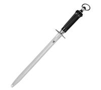 MITSUMOTO SAKARI 44 cm Plat Fusil à Aiguiser, Fusil a Aiguiser Diamant Japonais, Aiguiseur Couteaux Professionnel avec Manche en ABS et Aimant Puissant Formes Plates