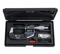 Mitutoyo Micromètre IP65 Digimatic à touches fines étagées, 0-25mm face de mesure 3 mm