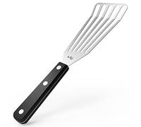 MIU France Spatule Inox Cuisine - 28cm Résistant à la chaleur Tourneur à fente pour La Cuisson du Poisson, de la viande, des œufs - Spatule Cuisine Inox avec poignée solide en ABS - Spatule Poisson