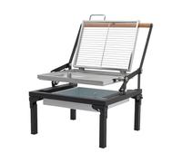 MIUKYUI Barbecue Professionnel Pliable au Charbon Compact pour Camping Barbecue Pliable et Léger Seulement 7 kg pour 3-4 Personnes Portable avec Pieds Robustes et Tiroir Plateau à Charbon Idéal pour