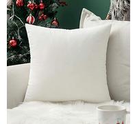 MIULEE Housse de Coussin de en Velours Décoratif Canapé Home Decor Taie d'oreiller Super Doux Decoration Maison Salon Chambre pour Canapé Clic Clac 60 x 60 cm 24"x24",1 pièce Blanc