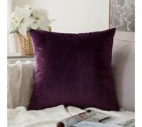 MIULEE Housse de Coussin en Velours Décoratif Canapé outgeek Home Decor Taie d'oreiller Super Doux Decoration Maison Salon Chambre pour Canapé Clic Clac 40 x40 cm 16"x16",1 Pièce Aubergine