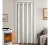 MIULEE Lot de 1 Rideau Thermique Occultant Oeillet 140x200cm Blanc | Rideau thermique occultant doublé épais à oeillets, isolation froide pour salon et chambre