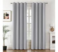 MIULEE Lot de 2 rideaux occultants à œillets de qualité supérieure pour chambre à coucher et salon - Isolation thermique - 140 x 223 cm chacun - Gris clair