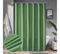 MIULEE Rideau de douche 180x210cm Vert Imperméable Rideau de bain Anti-moisissure Textile Lavable Séchage rapide