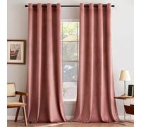MIULEE Rideau Velours Vieux Rose Lot de 2, Super Doux Semi-occultant Rideaux à Oeillets, Rideau Thermique Velours pour Chambre Salon Décoration, Rideaux Hiver Chambre, 140X260 CM