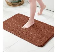 MIULEE Tapis de Bain Style Galets Antidérapant en Mousse à Mémoire - Ultra Doux, Absorbant, Séchage Rapide, Lavable en Machine, Tapis de Salle de Bain pour Douche, Baignoire - 50x80 cm， Bleu Sarcelle