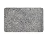 MIULEE Tapis Salle de Bain Tapis Antidérapant Gris 50x80cm | d'Entrée Tapis de Douche Absorbant Tapis Moelleux Microfibre WC Toilette Baignoire Sortie Cuisine Salon Chambre