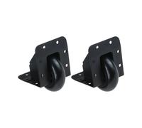 MIUYTRN Roulette d'angle encastrée en métal, 2 pièces/ensemble 3 ", roues intégrées directionnelles invisibles noires, mallette de transport, boîte à outils, raccords fixes d'armoire cuicui