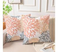 Miuyunya Lot de 2 Housses de Coussin Canapé Rose 45x45 Gris Jaune Housse Coussin Velours Décoratif Moderne Aesthetic Taie d'oreiller Decoration pour Chambre Sofa Salon Lit Ferme Chaise Maison