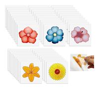 MIVAIUN 50 Pièces Mouches Piège Autocollant de Fenêtre, Attrape Attrape Moucheron Anti Moucherons Interieur Piège à Mouche Insectes Nuisibles Non Toxique et inodore (50 Pièces)