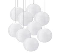 MIVIDE 20pcs Lanterne Papier 30 cm, Lampion Papier Blanc | Boule Chinoise Papier pour Décoration, Mariage, Anniversaire, Fête