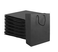 MIVIDE Sac Cadeau Noir 28 x 10 x 33 cm/250g, Sacs Cadeaux en Papier, 20pcs | Sacs Cadeaux Noirs avec Poignée, Pochette Cadeau Noir, Sac Kraft Poignée pour Noël, Anniversaire, Mariage, Fête Achats