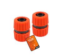 MIVOS 2 x Réparateur de Tuyau pour Tuyau d'Jardin 1/2" - Lot de 2 Raccords de Tuyau de Jardin - Connecteur de Réparation - Raccord Rapide 1/2" - Made in EU