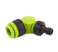 MIVOS Adaptateur Rotatif et Orientable pour Robinets avec Filetage 1/2" 3/4" 1” - 360° - Connecteur de Robinet avec Raccord Rapide pour Connecter Tuyau d'Arrosage - Raccord de Robinet 3 en 1