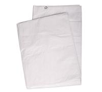 Mivos Bâche de Protection Universelle 3 x 5 m - Blanc - Bâche en Tissu imperméable 60 g/m² pour Meubles de Jardin en Bois - Résistante au moisissure - avec œillets en Aluminium