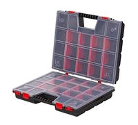 Mivos Boîte de Rangement Double Face 20" avec Compartiments Réglables - Rangement Organiseur d'outils 2 côtés - Boîte de Tri 490 x 390 x 130 mm - Solide pour Atelier - Made in EU