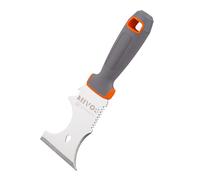 Mivos Spatule multifonction en acier inoxydable 10 en 1 - Spatule de peintre avec lame de 75 mm de largeur - Grattoir multifonction avec plaque de frappe Fabriqué en UE