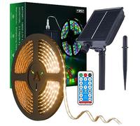 MIWATT Außen & Innen Bande LED Solar 5M, bande LED, étanche IP67, 280 LED, induction automatique, éclairage automatique la nuit, fête, piscine, jardin, lumières de Noël…