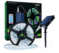 MIWATT Bande LED solaire de 10 m, blanc froid, étanchéité IP67, 560 LED, jardin, piscine, éclairage de maison, fête, cuisine