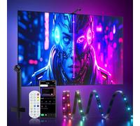 MIWATT TV LED lumières 3.8M changeant de manière synchrone avec avec capteur AR synchronisation de la musique App Contrôle RVB Bande LED pour TV PC 43-55 pouces