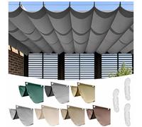 Mixtric Voile d'ombrage Vague imperméable rétractable pour pergola