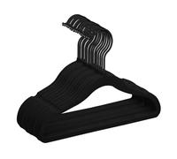 MIZGI Lot de 50 cintres en Velours de qualité supérieure pour Enfants avec Crochets Noirs, Ultra Fins et antidérapants pour Jupe, Robe, Pantalon, vêtements (Noir/Noir)