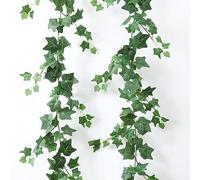 mizii Guirlande de Lierre Artificiel à 2 brins de 200,7 cm avec Feuilles Vertes en Soie à Suspendre, décoration pour Chambre à Coucher, Maison, Mur, fête, Arche de Mariage, Appartement, décoration de