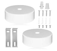 mizikuu 2 Pièces Auvent de Plafond, 80 x 30 mm Rosace Plafond Cache Fil pour Lustre Plafond avec Accessoire D’Installation, Lampe à Baldaquin pour Salon, Couloir, Jardin, Lustre de Cuisine