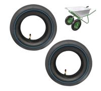 mizikuu 2 Pièces Chambre a Air 4.10/3.50-6, Chambre a Air pour Diable avec Valve Courbée Pneu Brouette Tubes Intérieurs de Remplacement Chambre à Air De Rechange pour Brouette, Diable, Chariot
