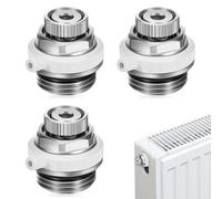 mizikuu 3 PCS Bouchons de Purge Radiateur Manuel, 1/2" Vanne de Purge de Radiateur Automatique Bouchon Purgeur Orientable Soupape Évacuation à Air Évent Automatique