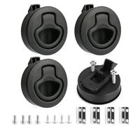 mizikuu 4 PCS Bouton Poussoir Loquet, Sans clé Serrure de Meuble Fermoir Serrure camping car Verrou Porte Fermeture à Bouton en Métal pour camping-car, caravane
