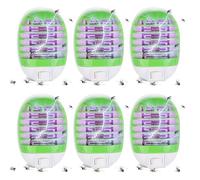 mizikuu 6 Pièces Lampe Anti Moustique, Portable Prise Anti Moustique Lampe UV Anti Moustique Sûr et Non Toxique pour Mites Mouches Moustiques, Intérieur Chambre à Coucher Muisine Vert