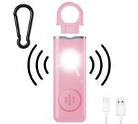 mizikuu Alarme personnelle 130 dB alarme de poche alarme de sécurité personnelle avec lumière LED alarme pour autodéfense porte-clés rechargeable approuvé alarme pour personnes âgées, enfants, femmes